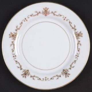 Mikasa Carlton Salad Plate, Fine China Dinnerware   Gold Scrolls&Flowers,White B