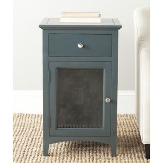 Ziva Dark Teal End Table (Dark tealMaterials: Pine woodDimensions: 30.1 inches high x 17.9 inches wide x 15 inches deepThis product will ship to you in 1 box.Furniture arrives fully assembled )