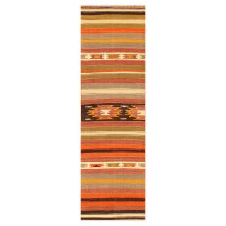 Apadana INC Vintage Striped Multi Color Rug   2.4 x 7.11 ft. Multicolor  