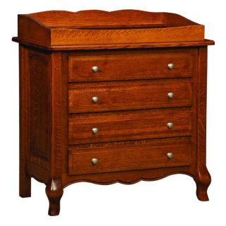 Chelsea Home Lincolnshire 4 Drawer Dresser with Changing Table   Golden Brown  