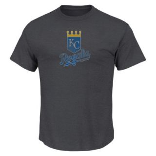 MLB Mens Kansas City Royals Crew Neck T Shirt   Grey (XXL)