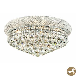 Christopher Knight Home Geneva 10 light Royal Cut Crystal And Chrome Flush Mount (Crystal and aluminumFinish: ChromeNumber of lights: TenRequires: 60 watt max bulb (not included)Bulb type: E12, 110V 125VDimensions: 20 inches long x 20 inches wide x 10 inc