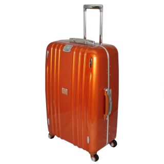 Heys Crown Edition M Elite 30 inch Large Hardside Spinner Upright Suitcase With Tsa Lock (100 percent polycarbonate Color options: Silver, orange, red, blue, blackWeight: 12 poundsPocket: Two (2) zipper secured interior pocketsFully retractable pull handl
