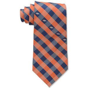 Denver Broncos Eagles Wings Polyester Checked Tie