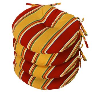 Greendale Home Fashions 15 inch Round Outdoor Bistro Seat Cushion Set of 4