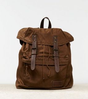 Khaki AEO Canvas Backpack, Mens One Size