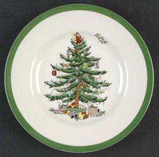 Spode Christmas Tree Green Trim Bread & Butter Plate, Fine China Dinnerware   Ne