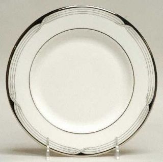 Lenox China Erin Salad Plate, Fine China Dinnerware   Debut, Twisted Bands, Rim,