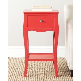 Thelma Hot Red End Table (Hot redMaterials: Pine woodDimensions: 30 inches high x 16.1 inches wide x 14.2 inches deepThis product will ship to you in 1 box.Furniture arrives fully assembled )