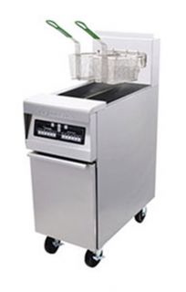 Frymaster / Dean Open Split Fryer w/ Thermostatic Controller & 50 lb Oil Capacity Stainless LP