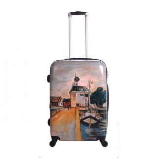 Neocover Summer Docks 28 inch Hardside Spinner Upright Suitcase (MulticolorWeight: 10.1 pounds Pockets: One (1) large pocket, two (2) small pockets Carrying handle: Metal handle with soft rubber grip Impact locking push button aluminum telescopic handle s