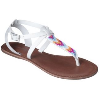 Womens Mossimo Supply Co. Cora Gladiator Sandals   White 6.5