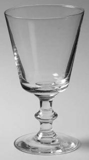 Unknown Crystal Unk7379 Water Goblet   Square Bowl, Wafer Stem