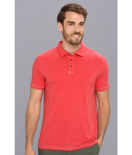 Calvin Klein Jeans S/S Slub Polo Mens Short Sleeve Pullover (Red)