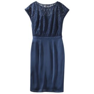 TEVOLIO Womens Lace Bodice Dress   Office Blue   12