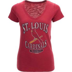 St. Louis Cardinals 47 Brand MLB Womens Vneck Scrum T Shirt