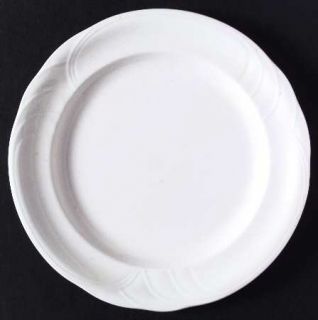 Royal Doulton Profile Dinner Plate, Fine China Dinnerware   All White,Embossed S