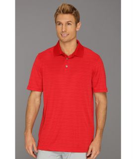 Ashworth AM3039 Performance Shadow Stripe Golf Shirt Mens Short Sleeve Knit (Red)