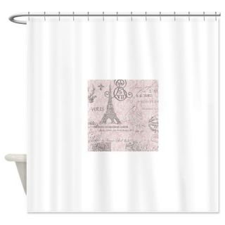 CafePress vintage paris eiffel tower damask Shower Curtain Free Shipping! Use code FREECART at Checkout!