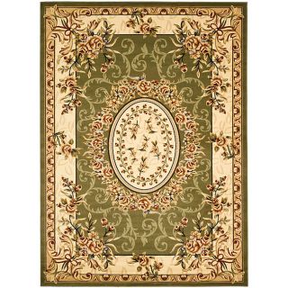 Lyndhurst Collection Aubussons Sage/ Ivory Rug (53 X 76)