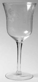 McBride Mcb33 Water Goblet   Optic,Gray Floral Circles,Pulled Stem