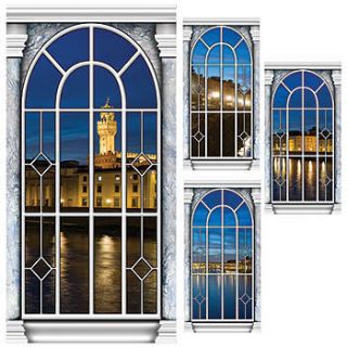 Venice Twilight Window Panel Standee Set