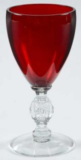 Cambridge Aurora Carmen/Ruby Wine Glass   Stem #1066,  Carmen/Rubybowl,Clear Ste