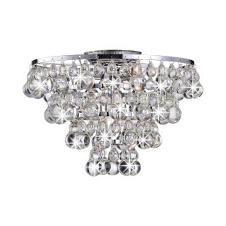 Tranquil Crystal Bubble And Chrome Flush mount Chandelier