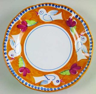 Vietri (Italy) Campagna Bird (Uccello) Salad Plate, Fine China Dinnerware   Bird