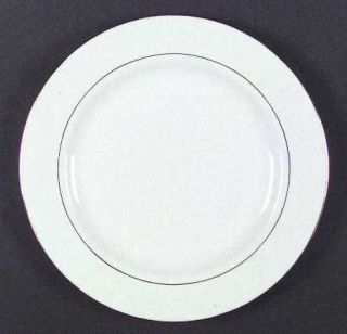 Excel Montclaire Dinner Plate, Fine China Dinnerware   White With Gold Trim
