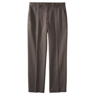 Mens Tailored Fit Checkered Microfiber Pants   Olive 33X30