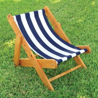 KidKraft Outdoor Sling Chair with Navy Stripe Fabric