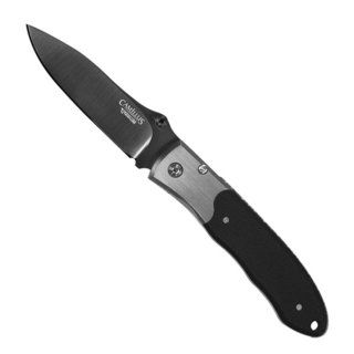 Camillus 6.75 inch Carbonitride Titanium Pristine Folding Knife (BlackBlade materials: Carbonitride titaniumHandle materials: G10 and stainless steelBlade length: 3 inchesHandle length: 3.75 inchesWeight: 4 ouncesDimensions: 6.86 inches long x .97 inch wi