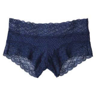 Gilligan & OMalley Womens Micro With Lace Trim Boyshort   Oxygen Blue S