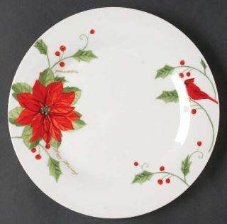 Gibson Designs Cardinal Blossom Dinner Plate, Fine China Dinnerware   Birds,Flow