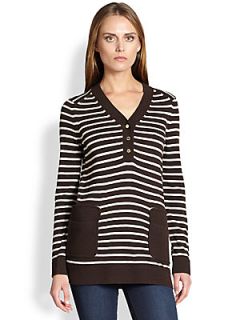 Tory Burch Felicia Sweater   Coconut Army Stripe