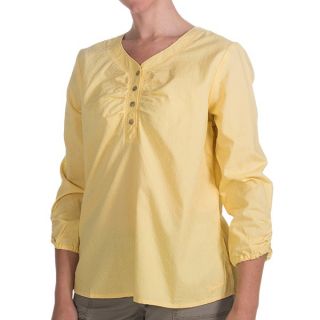 Woolrich Bay Creek Henley Shirt   Cotton Dobby  3/4 Sleeve (For Women)   DAYLILY (M )
