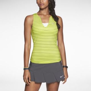 Nike Stripe Pure Womens Tennis Tank Top   Venom Green