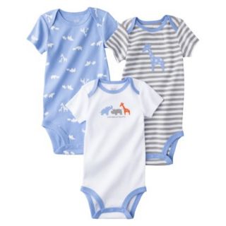 Just One YouMade by Carters Newborn Boys 3 Pack Bodysuit   Blue3 M
