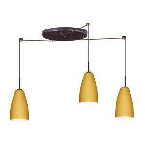 Besa Lighting BEL 3JW 1511VM BR Riva 9 Pendant