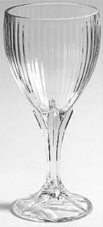 Fostoria Monet Clear Water Goblet   Stem #Mo12, Clear, Optic Bowl, Pressed