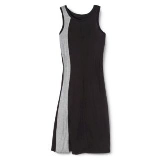 Mossimo Womens Colorblock Midi Dress   Black/Gray XS