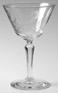 Libbey   Rock Sharpe Glenmore Champagne/Tall Sherbet   Stem #3001,Gray Cut C1081