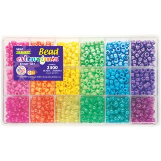 Beadery Brights Mix Giant Bead Box Kit With 2300 Plastic Beads