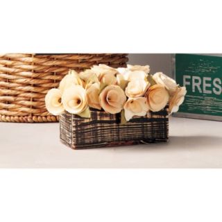 Smith & Hawken Floral Table Arrangement Curled Wood