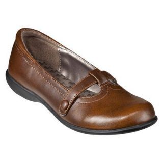 Girls French Toast 2 Strap Shoe   Brown 2
