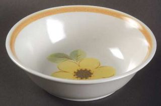 Royal Doulton Summer Days Coupe Cereal Bowl, Fine China Dinnerware   Brown Band,