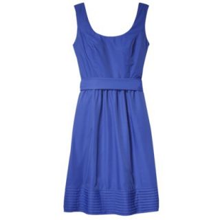 TEVOLIO Womens Taffeta Scoop Neck Dress with Removable Sash   Athens Blue   8