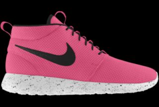 Nike Roshe Run Mid iD Custom Kids Shoes (3.5y 6y)   Pink