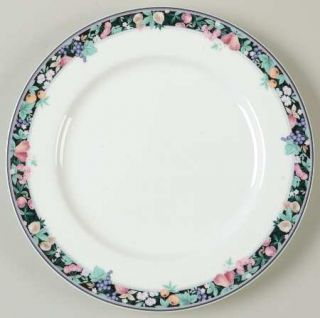 Mikasa Orchard Mural Salad Plate, Fine China Dinnerware   Bone China,Fruits & Fl
